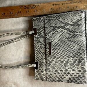 Python-Print Tote Bag in Gray and Black - Women’s Fashion Tote